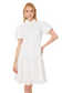 Short Sleeve Eyelet Dress- White