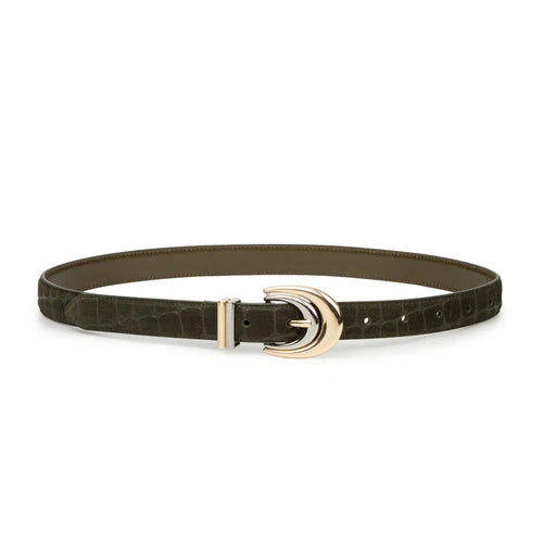 Vincent Belt- Olive Croc