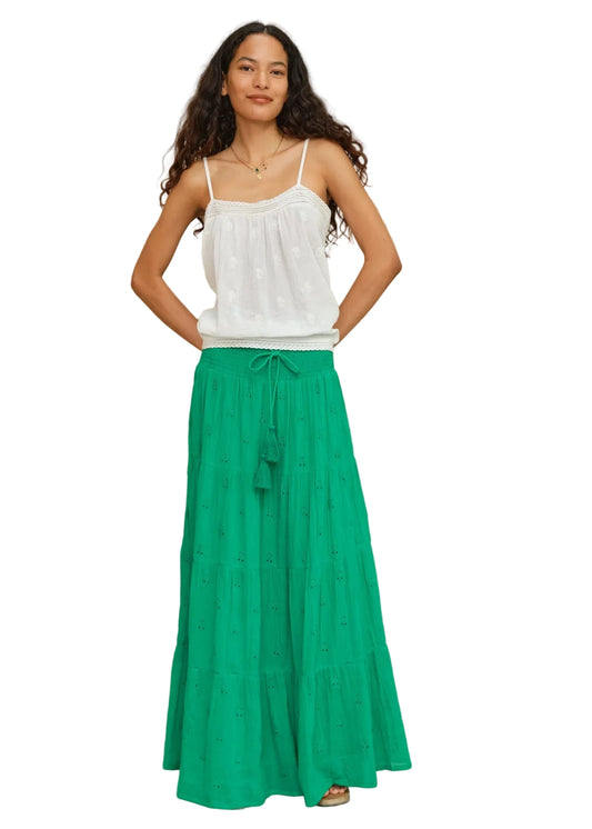 Frani Maxi Skirt- Green