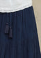 Frani Embroidered Maxi Skirt- Indigo