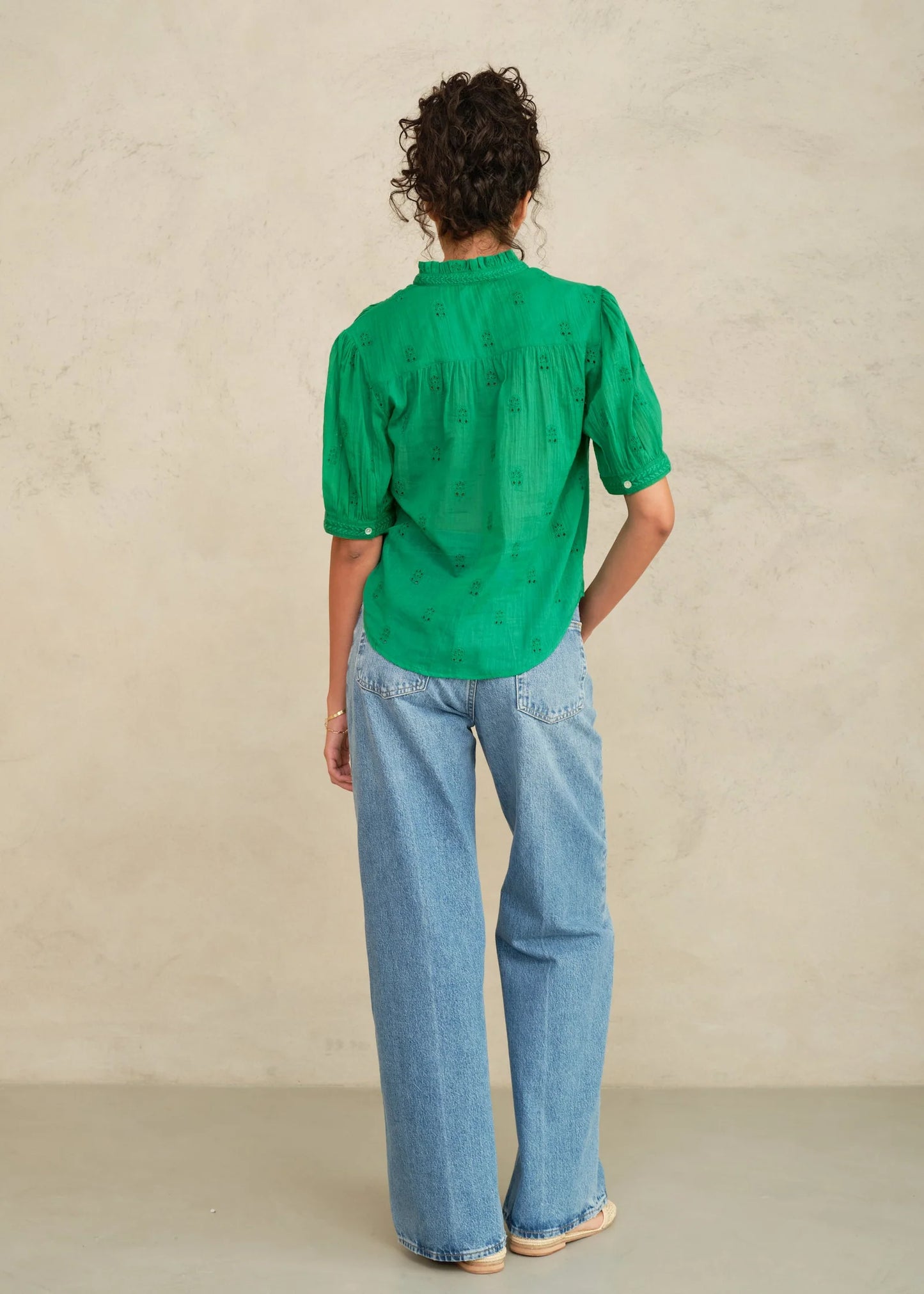 Frani Button down Shirt- Green