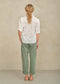 Frani Short Sleeve Top- White