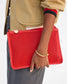 Flat Clutch with Tabs- Poppy