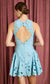 Franci Lace Mini Dress- Sky Blue