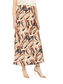 Front view of Bria Skirt – Bushveld Haze Tan – showcasing the bias cut and elastic waist.