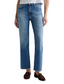 Front view of Brinley Mid Rise Straight Jeans – 16 Year Soaring – medium wash straight-leg jeans with mid-rise fit and AG-ed™ finish.