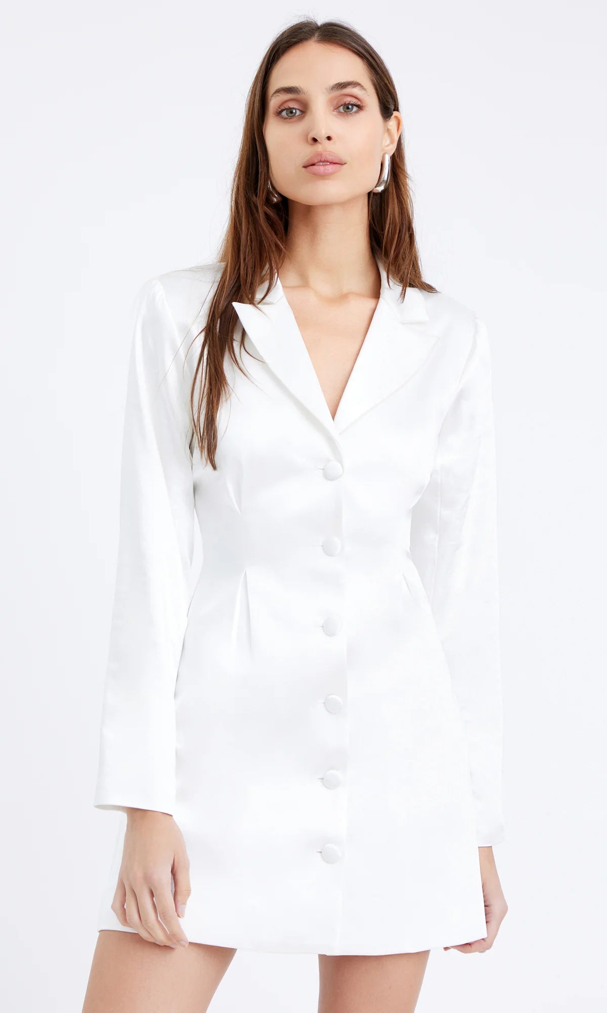 Viv Cinched waist Blazer Dress- Off white