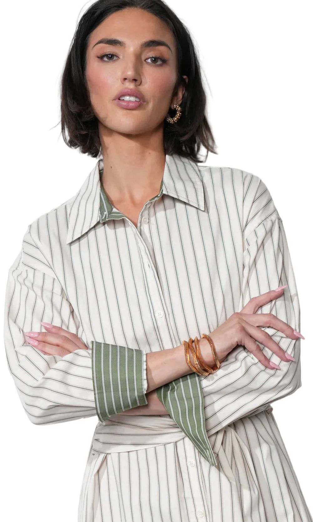 Cosette Open Back Shirt Dress