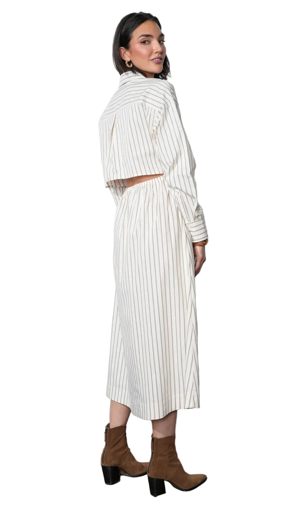 Cosette Open Back Shirt Dress