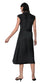 Xena Wrap Midi Dress- Black