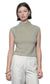 Paloma Funnel Neck Knit Top- Olive