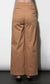 Jennsen Cotton Canvas Wide Leg Pant- Tan