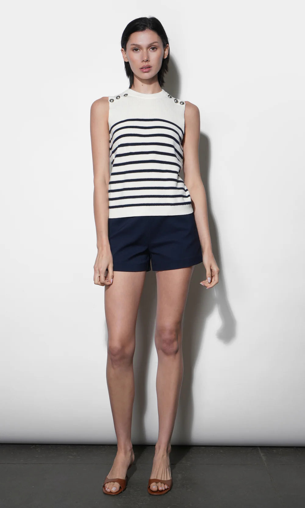 Camden High Waisted Short- Navy