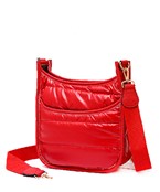Quilted Puff Crossbody- Red