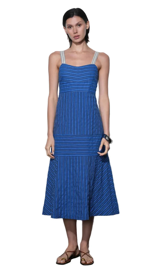 Gail Stripe Work Midi Dress