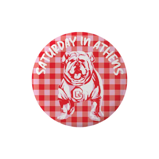 Front of Saturday in Athens Button