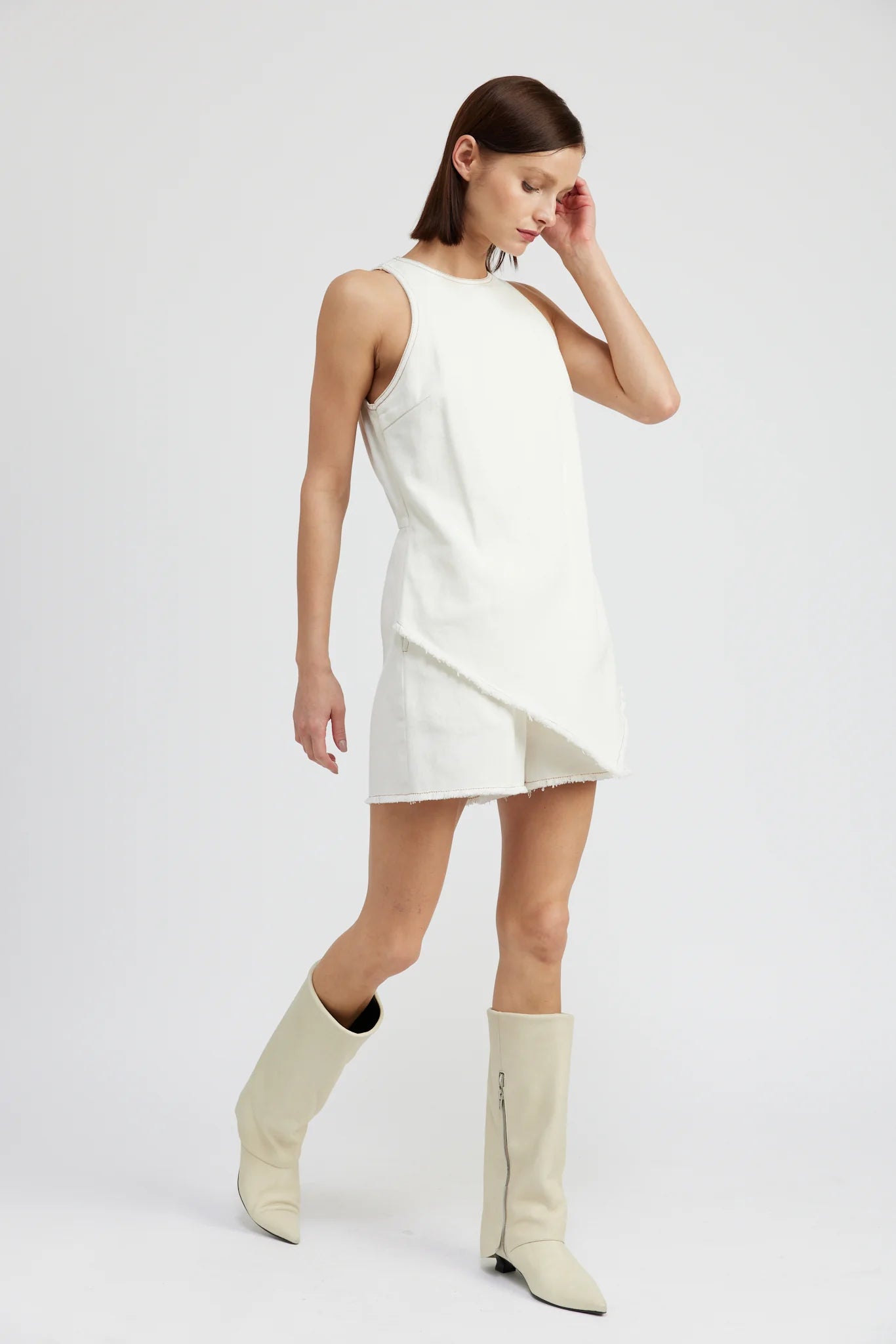 Anika Romper- Ivory