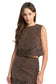 Pauline Crop Top- Brown