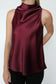Too Cute Satin Top- Sugar Plum