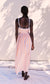 Imelda Striped Midi Dress- Blue/Peach