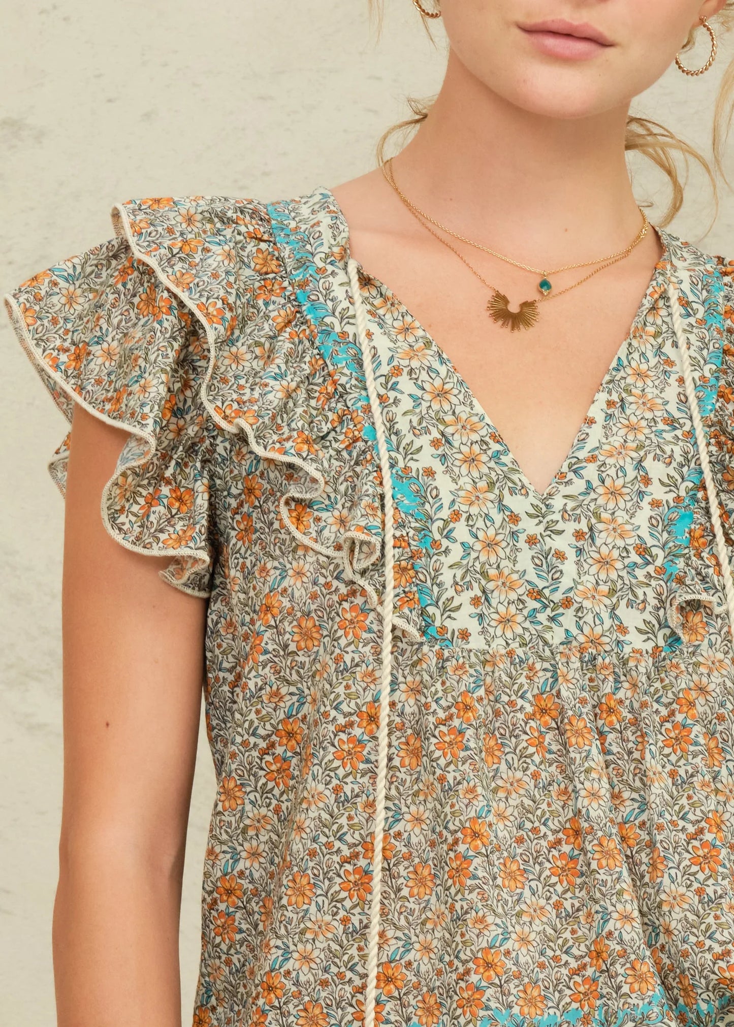 Jaci Frill Top- Multi