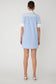 Lollie Collared Mini Dress- Blue White Stripe