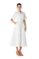 Colton Belted Midi Dres- White