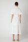 Colton Belted Midi Dres- White
