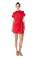 Carson Wrap Mini Dress- Red