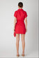 Carson Wrap Mini Dress- Red