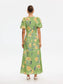 Eve Floral Knotted Maxi Dress- Green