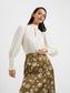 Crepe Light Keyhole Top- Cream