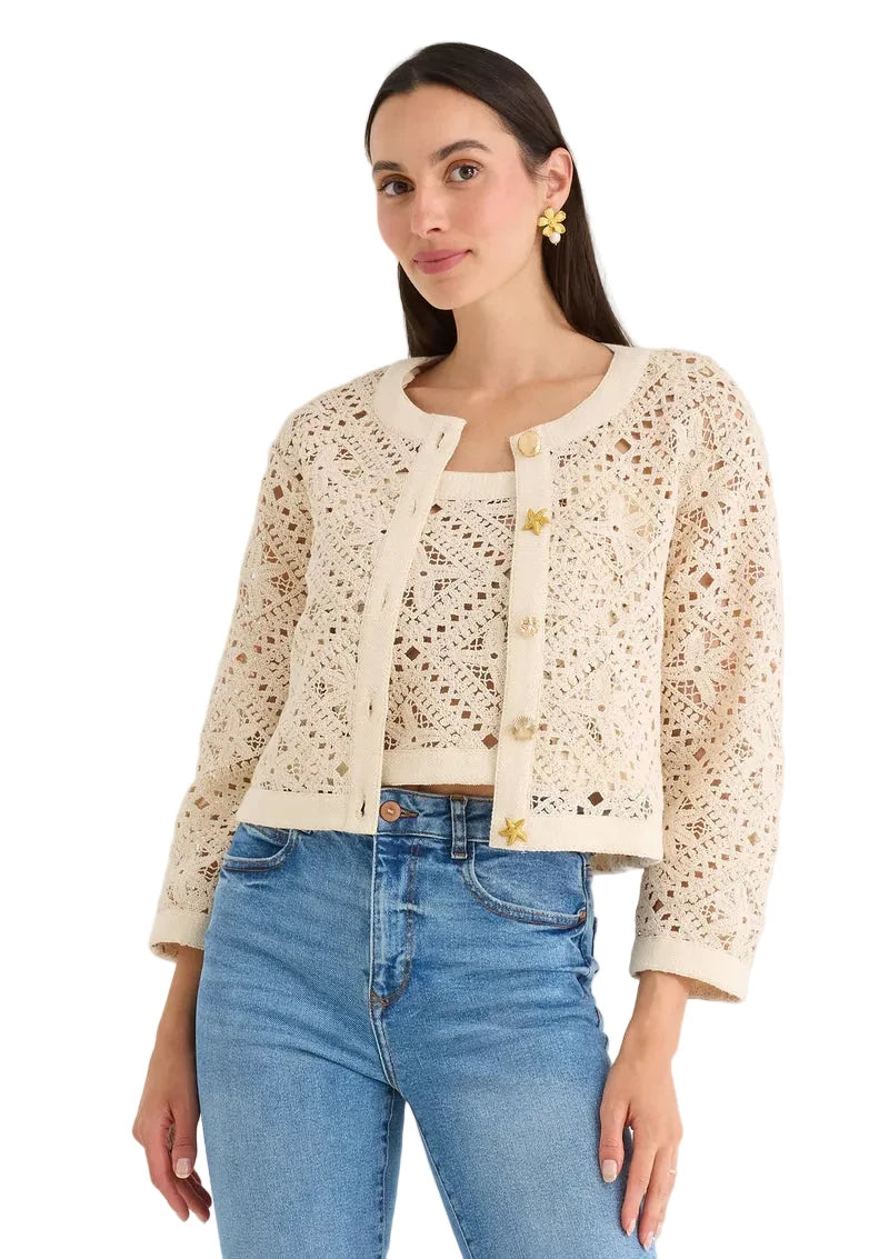 Lola Crochet Jacket- Ivory