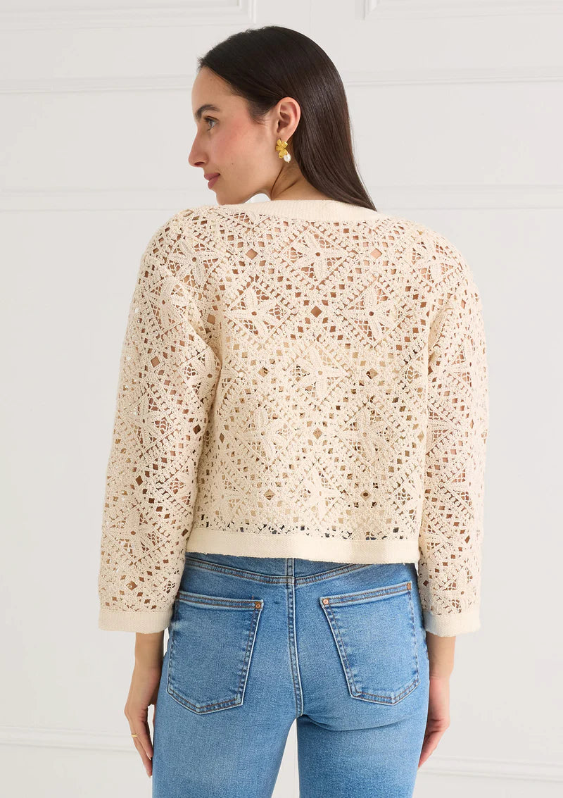 Lola Crochet Jacket- Ivory