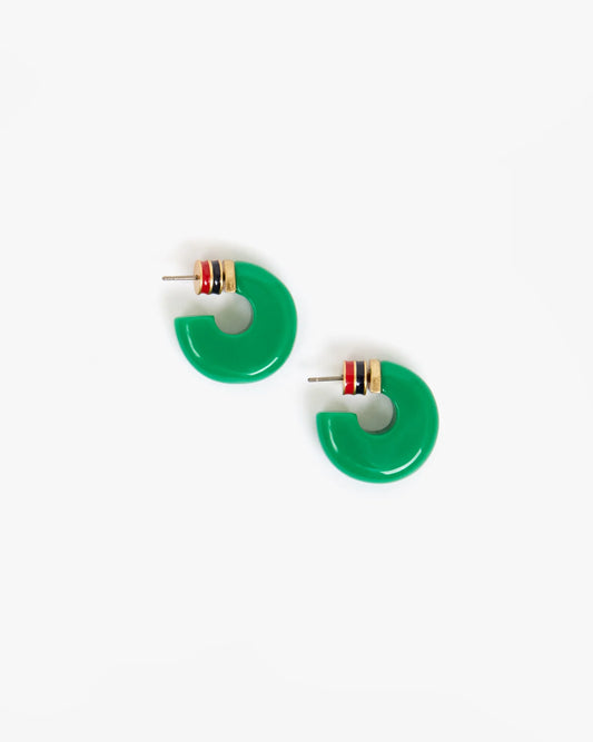 Le Hoop Resin- Emerald