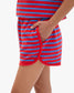 Le Jogging Short- Red/Cobalt
