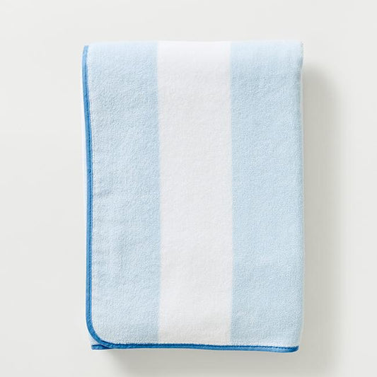 Beach Towel- Light Blue Stripe