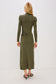 Margaret Fitted Midi Dress- Heather Olive