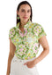 Milly Ruffle Collar Shirt- Green Clover