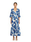 Marine Short Sleeve Printed Dress