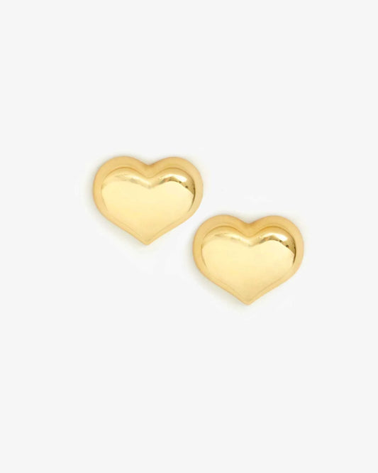 Mylar Heart Earring- Gold