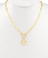Paperclip Chain with Clover MOP Pendant