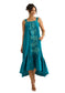 Jane Drop Hem Midi Dress- Teal