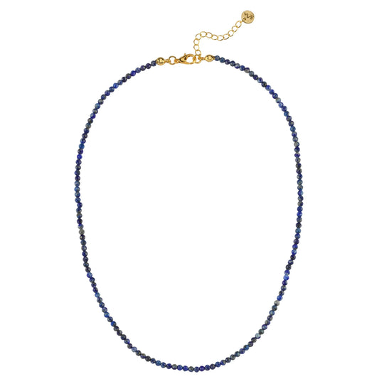Fuux Stone Necklace- Lapis