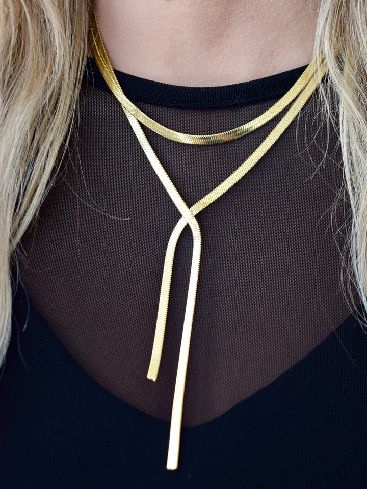 Parting Ways Two Layer Necklace- Gold