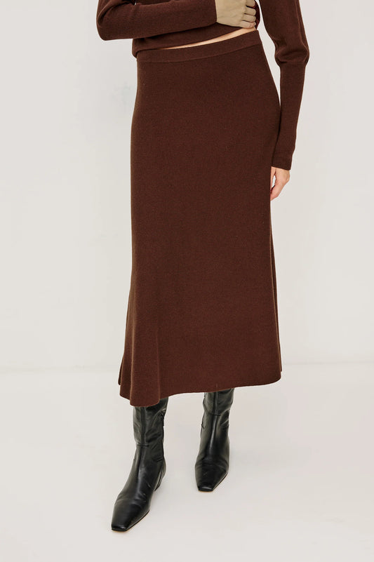 Odita Knit Midi Skirt- Bordeaux
