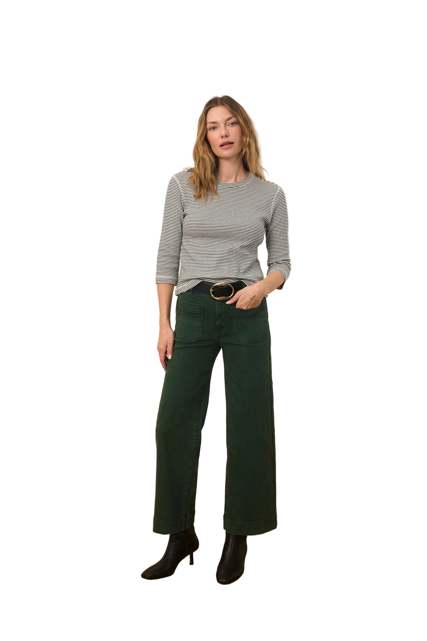 Chelsea Wide Leg Pant- Forrest