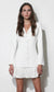 Ophelia Pleated Skirt Blazer Dress- White