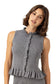 Women’s ribbed knit tank in fog gray – front view