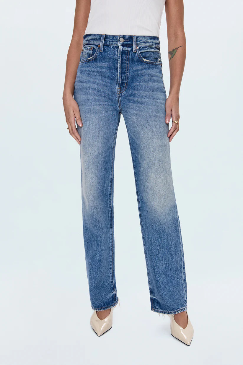 Cassie Super High Rise Straight Jean- Serpentine Vintage